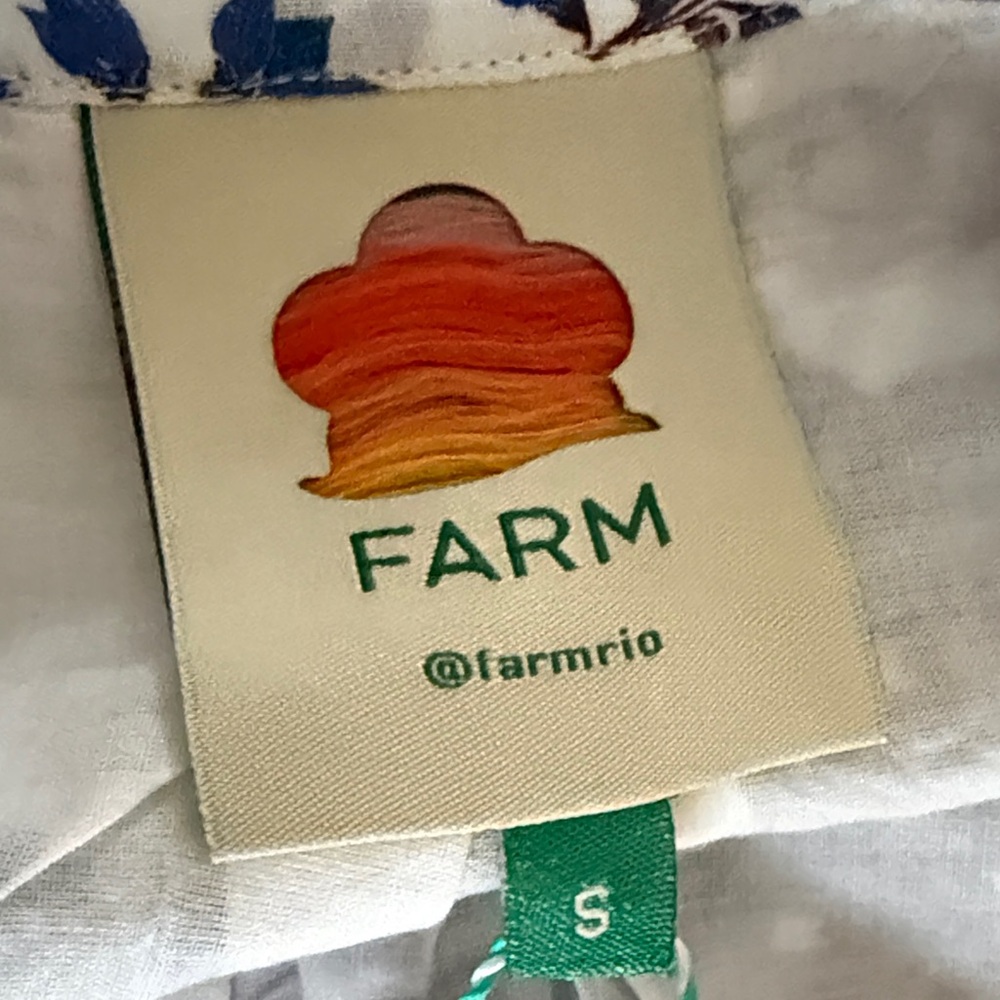FARM Rio Summer Flowers Off-White Maxi Dress size Small NWT - Picture 9 of 10